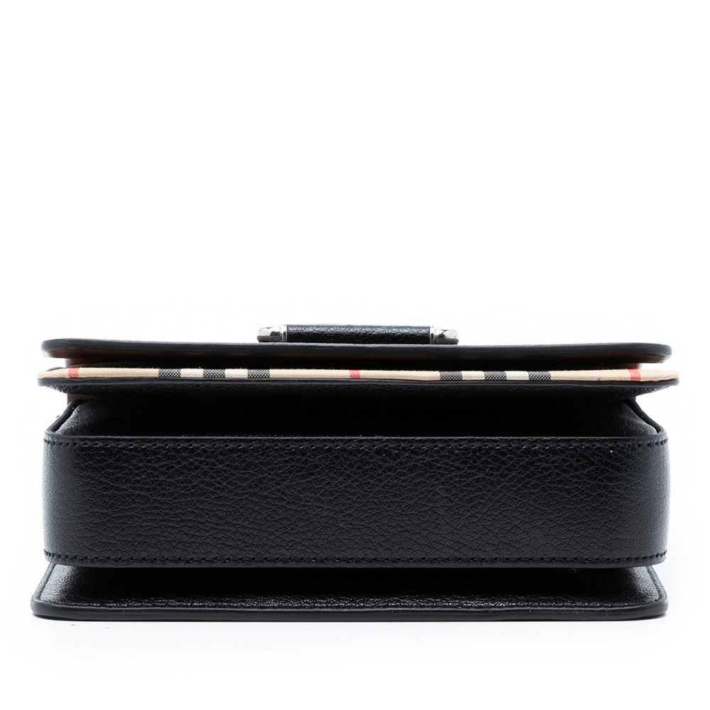 Pre-Loved Burberry Small House Check Trimmed Goatskin D Ring Crossbody - Picture 3 of 7